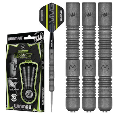 WINMAU Michael Van Gerwen MvG Exact 23 gram Tungsten Darts Set with Flights and Stems (Shafts)