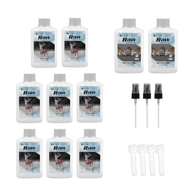 RAW Frozen Scents Early Season Package Deer Attractant Scent Scrape Lure, Peak Estrus, Buck Scent, Deer Hunting (Medium Early Season Pro Pack)