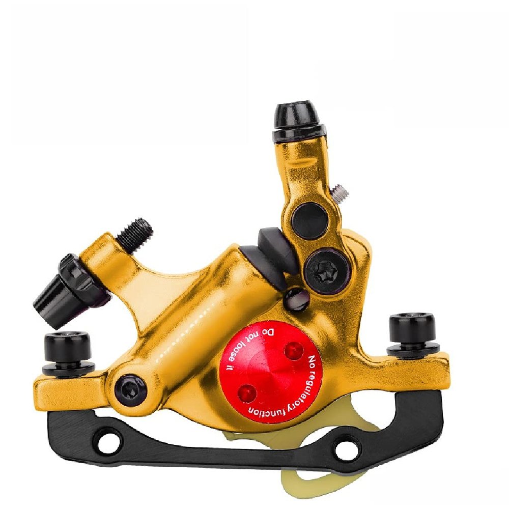 LYYCX Hydraulic Disc Brake Caliper Front and Rear Mountain Bike Disc Brake Electric Disc Brake (Color : Gold, Size : Front Brake)