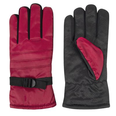 Trail maker Winter Gloves Adult Windproof Waterproof Insulated Winter Gloves for Men and Women, Warm Gloves for Extreme Cold (Red)