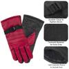 Trail maker Winter Gloves Adult Windproof Waterproof Insulated Winter Gloves for Men and Women, Warm Gloves for Extreme Cold (Red) view 2