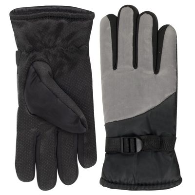 Trail maker Two Tone Winter Gloves for Adult Women, Men, Warm for Extreme Weather Windproof Waterproof Insulated Gloves (Silver)