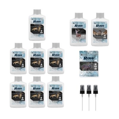 RAW Frozen Scents Rut Season Pro Package Deer Attractant Scent Scrape Lure, Peak Estrus, Buck Scent, Deer Hunting (Medium Rut Pack)