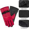 Trail maker Two Tone Winter Gloves for Adult Women, Men, Warm for Extreme Weather Windproof Waterproof Insulated Gloves, Skiing, Snowboarding, Camping (Red) view 2