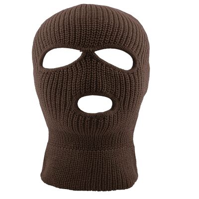 Ski Mask Knit Three Hole Mask Full Face Cover Knitted Balaclavas Warm Hat Adult Winter Hats (Brown, 1)