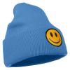 e4Hats.com Smile Face Embroidered Long Beanie - Sky Blue OSFM view 4