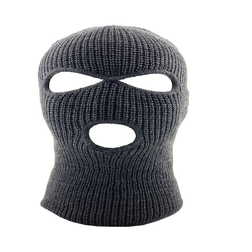 Ski Mask Knit Three Hole Mask Full Face Cover Knitted Balaclavas Warm Hat Adult Winter Hats (Grey, 1)