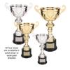 Decade Awards Gold Metal Cup Trophy - 11.5 Inch Tall | Corporate Love Cup Award - Engraved Plate on Request (11.5 Inch Tall) view 3