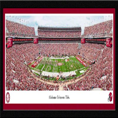 Alabama Crimson Tide Football - 42x15.5-inch Single Mat, Select Framed Picture by Blakeway Panoramas