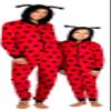 Prestigez Holiday Women, Girl or Toddler Mommy and Me Matching Onesie Pajama Costume, Cheetah, Cat, and Ladybug, Red - Ladybug, Size Small view 1