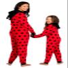 Prestigez Holiday Women, Girl or Toddler Mommy and Me Matching Onesie Pajama Costume, Cheetah, Cat, and Ladybug, Red - Ladybug, Size Small view 3