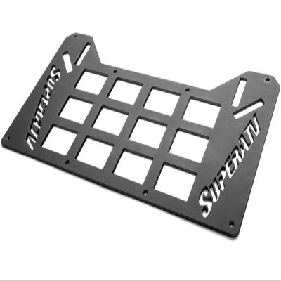 SuperATV Universal Rigid Molle Panel - Universal Fit - Multiple Molle Mount Locations - 4 Holster Mounting Locations - Made of 1/8 Inch Steel - Holster Mounts Accept Any 1.5 Inch Belt Clip Holsters