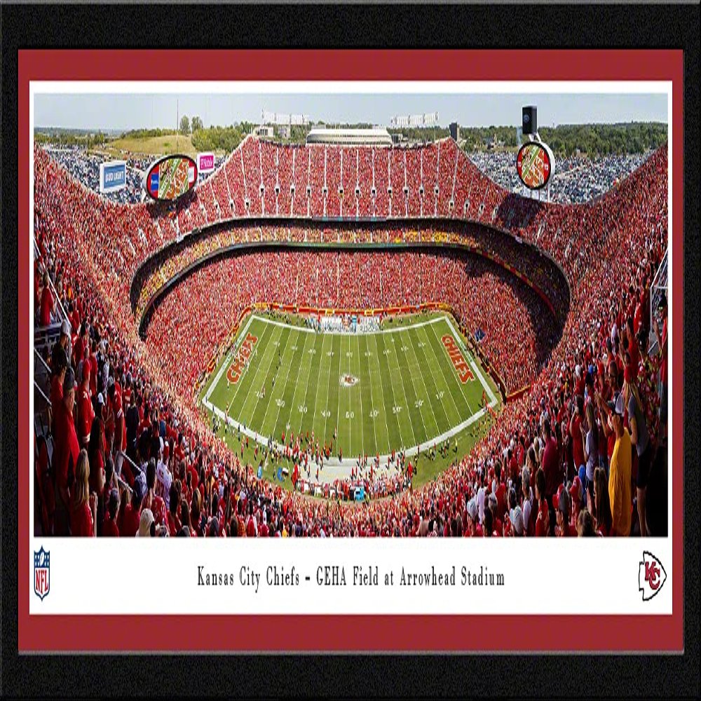 Kansas City Chiefs - 42x15.5-inch Single Mat, Select Framed Picture by Blakeway Panoramas