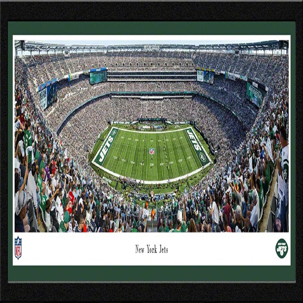 New York Jets - 42x15.5-inch Single Mat, Select Framed Picture by Blakeway Panoramas