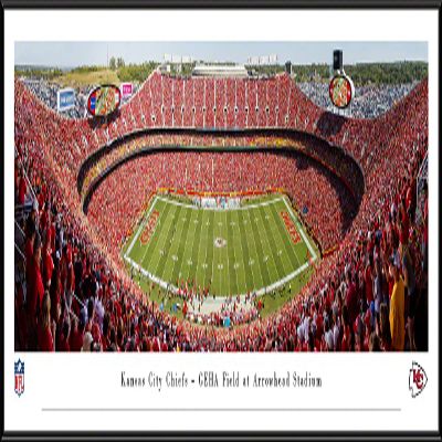 Kansas City Chiefs - 40.25x13.75-inch Standard Framed Print by Blakeway Panoramas