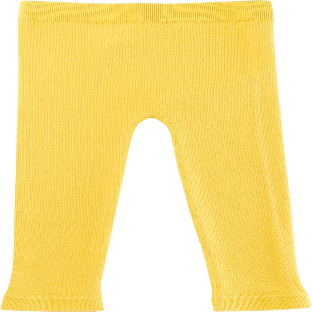 Silky Toes Baby Leggings, Toddler Seamless Panty Soft Cotton Knit Pants for Girls and Boys Yellow