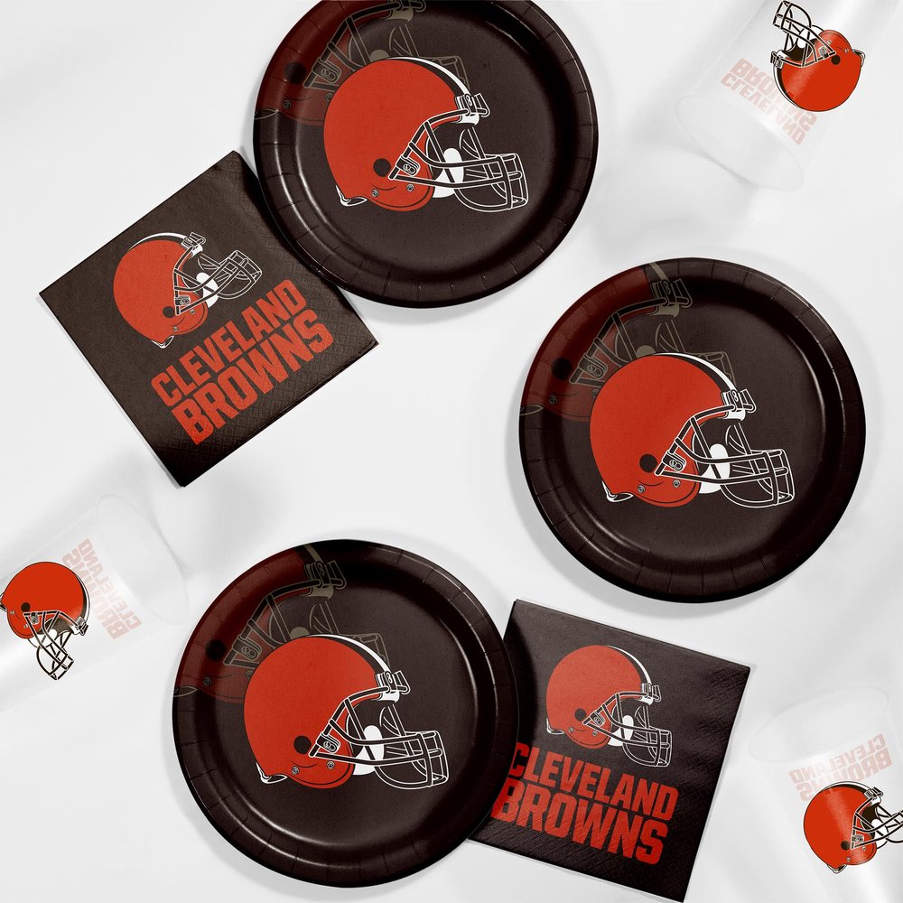 Trendware Cleveland Browns Tailgating Kit, Serves 8, Officially Licensed
