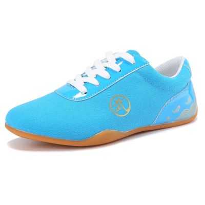 fayengan Taekwondo Shoes Lightweight Sport Shoes Boxing Kung Fu Taichi Shoes for Men and Women (Color : Blue, Size : 40 EU)
