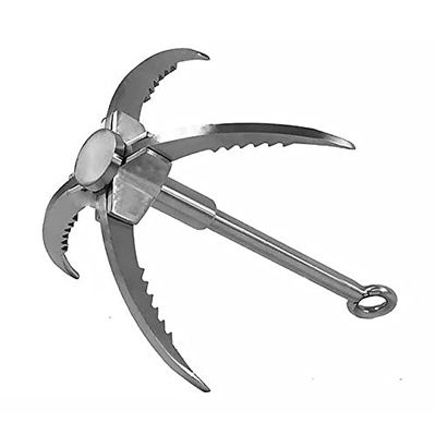 TKUS Climbing Hook Safety Portable Multifunction Stainless Steel Gravity Hook Foldable Grappling Claw Outdoor Climbing Accessories