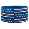 Sainstone Power of Faith Silicone Bracelets with American Flag Blue, Rubber Thin Red Line Wristbands Band Gifts for Men Women, Teens for American Patriots, Army and Sport Fans (Standard 8") view 2
