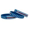 Sainstone Power of Faith Silicone Bracelets with American Flag Blue, Rubber Thin Red Line Wristbands Band Gifts for Men Women, Teens for American Patriots, Army and Sport Fans (Standard 8") view 3