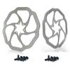 LvTu Disc Brake Rotor 160mm 180mm, 2pcs, Stainless Steel 6 Bolt Floating Rotors Include 12 Screws (Size : 160mm) view 1