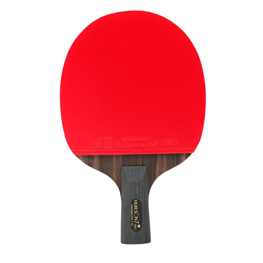 LINGOSHUN Table Tennis Paddle Offensive,Professional Pingpong Racket with Portable Racket Bag,7-ply Wood,ITTF Approved Rubber / 7 Stars/Short Handle