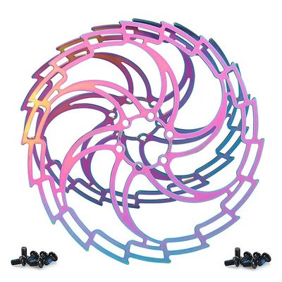 LvTu 160mm 180mm 203mm Bike Brake Disc Rotor 2 Pcs with 12 Screws Floating Bike Brake Rotors Stainless Steel (Size : 160mm)