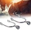 Kakalote A Pair Horse Spurs Stainless Steel Spurs with Roller Ball for Men Women Rider(Size:Women Horse Spurs) view 1