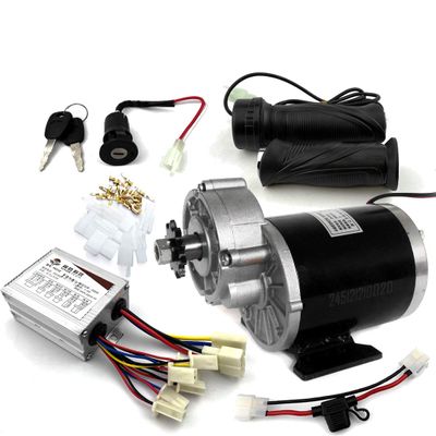 L-faster 450W Three-Wheeled Bicycle Motor with Accelerator Handle Grip and Key Lock Power Switch for Tricycle(24V)