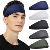 Pilamor Sports Headbands for Men (5 Pack),Moisture Wicking Workout Headband,Sweatband Headbands for Running,Cycling,Football,Yoga,Hairband for Women and Men(Dark Gray, Green, White, Blue, Black) view 1