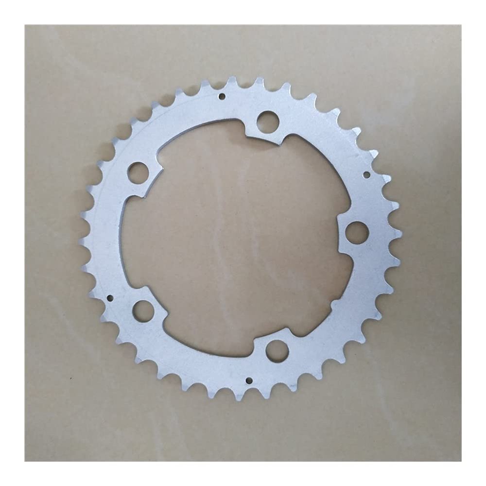 MYEEI Chain Wheel Road Bicycle Chainwheel BCD 110MM 52T/36T Folding Bike Chainring 3/32 CNC Gear Fixed Chain Wheel 5-10 Speed Double Disc (Color : 36T Silver)