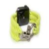 Savior Survival Gear Apple Watch Band 38mm Replacement Survival Paracord Watch Band with Stainless Steel Adjustable Shackle (550 Paracord, Large) (Glow in the Dark Yellow) view 1