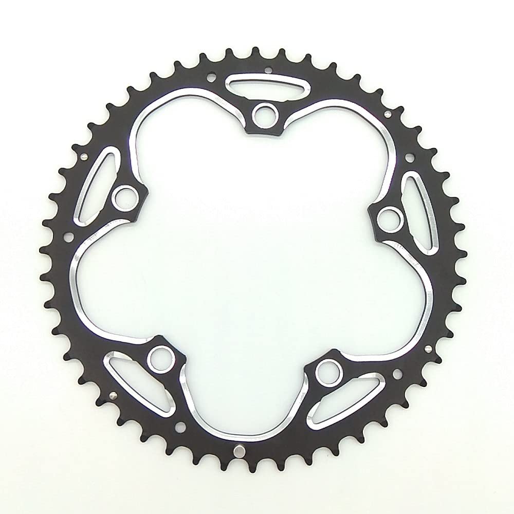MYEEI Chain Wheel Chainring 130 BCD 53T/39T Ring Chainwheel Road Bicycle Folding Bike CNC for Double Chain Wheel (Color : 53T)