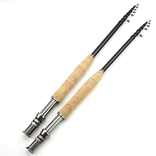 New 2.1M 2.4M 2.7M 3.0M Telescopic Fly Fishing Rod Portable Carbon Fiber Ultra Light Fast Action Fly Fishing Rod Cork Handle Fishing Tackle Trout Rod Mid Adjustment Fly Fishing Rod ZYHYD