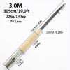 New 2.1M 2.4M 2.7M 3.0M Telescopic Fly Fishing Rod Portable Carbon Fiber Ultra Light Fast Action Fly Fishing Rod Cork Handle Fishing Tackle Trout Rod Mid Adjustment Fly Fishing Rod ZYHYD view 2