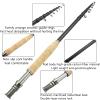 New 2.1M 2.4M 2.7M 3.0M Telescopic Fly Fishing Rod Portable Carbon Fiber Ultra Light Fast Action Fly Fishing Rod Cork Handle Fishing Tackle Trout Rod Mid Adjustment Fly Fishing Rod ZYHYD view 3