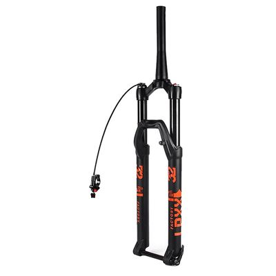 Jejy 27.5/29 Thru Axle 15x100mm Mountain Bicycle Air Fork,Shoulder Control/Wire Control MTB Magnesium Alloy Suspension Fork Pressure (Color : Black Remote Lockout, Size : 29)