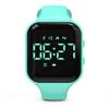 Focwony Non-Bluetooth Led Fitness Tracker Watch,Digital Pedometer Watch,with Step Counting/Distance/Calories/Stopwatch/Alarm Clock, Great Gift for Kids Teens Girls Boys Xmas (Square - Green) view 1
