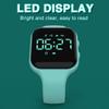 Focwony Non-Bluetooth Led Fitness Tracker Watch,Digital Pedometer Watch,with Step Counting/Distance/Calories/Stopwatch/Alarm Clock, Great Gift for Kids Teens Girls Boys Xmas (Square - Green) view 4
