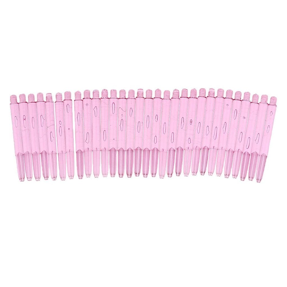 AMLESO 30 Pieces 2BA Shafts Plastic Darts Shafts, Colors Selectable, Pink