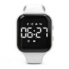 Focwony Non-Bluetooth Led Fitness Tracker Watch,Digital Pedometer Watch,with Step Counting/Distance/Calories/Stopwatch/Alarm Clock, Great Gift for Kids Teens Girls Boys Xmas (Square - White) view 1