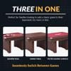 Hathaway Renegade II 54-in Bumper Pool Table for Game Room  3 in 1 Game Table with Reversible Top & Ball Return System  Includes Cues, Balls, Chalk, Brush & Cards  Red Felt with Walnut Finish view 3