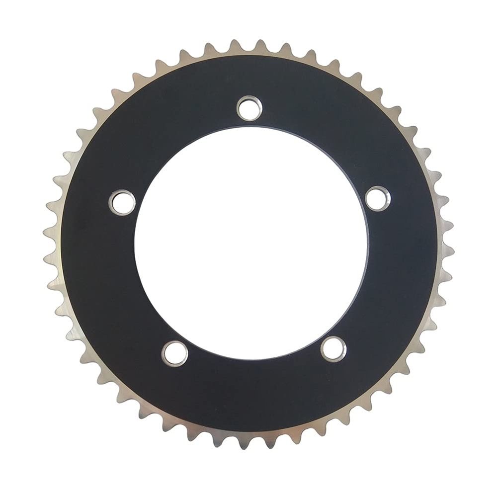 MYEEI Fixed Gear Bicycle Chainring Track Bike Chainwheel 130 BCD Chain Ring Fixie Single Speed 44T 46T 48T 50T 52T 53T 1/8" (Color : 46T)