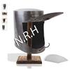 Medieval Knight Crusader Halloween Templar Helmet with Chrome Finish Halloween and Right Plus Sign Design Helmet view 2