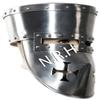 Medieval Knight Crusader Halloween Templar Helmet with Chrome Finish Halloween and Right Plus Sign Design Helmet view 3