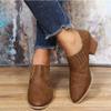 Bcshiye Ankle Boots for Women Low Heel Leopard Serpentine Platform Boots Round Toe Outdoor Winter Warm Short Booties view 2