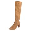 Bcshiye Women's Thigh High Block Heel Over The Knee Boots Wide Calf Chunky Heel Over Knee High Boots Winter Long Booties view 4