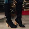 Bcshiye Women's Thigh High Block Heel Over The Knee Boots Wide Calf Chunky Heel Over Knee High Boots Winter Long Booties view 2