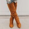 Bcshiye Women's Thigh High Block Heel Over The Knee Boots Wide Calf Chunky Heel Over Knee High Boots Winter Long Booties view 3